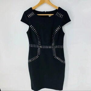 Sangria studded black dress lbd beaded accents